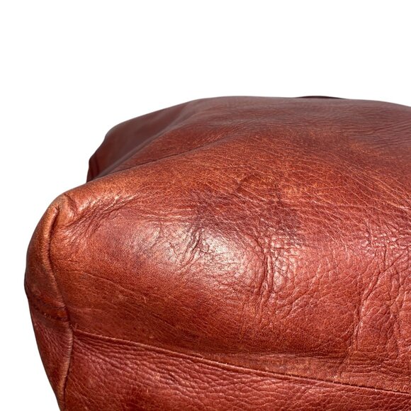 Madewell Womens Large pebbled Leather Transport Tote Bag wine Brown 2018 neutral - Picture 12 of 15